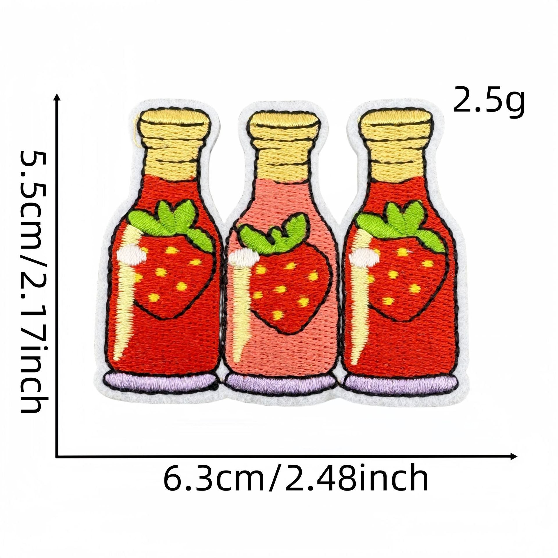 Wholesale Cartoon Strawberry Embroidery Cloth Patch  Embroidery Patch Accessories